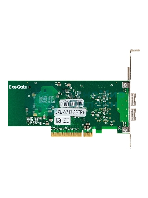 Сетевой адаптер ExeGate EXE-X710-2SFP+ (PCI-E x8 v.3, порты 2x SFP+, Dual 10Gb/s, Server NIC Chipset Intel FTXL710)