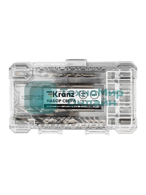 Набор сверл комбинированный, 10 предметов KRANZ
