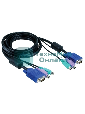 Переключатель D-Link DKVM-CB Кабель KVM длиной 1,8 м с разъемами PS2