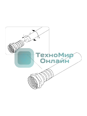 Разъем антенный на кабель Rexant, штекер F для кабеля RG-6 03-008C (100 шт.)