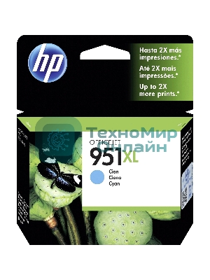 Картридж струйный HP 951XL CN046AE голубой для HP OJ Pro 8100/8600 (1500 стр.)
