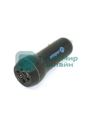 Автомобильное зарядное устройство AMPERIN CCB-2USB USB 1 DC 5V/2.1A USB 2 5V/1A Черный