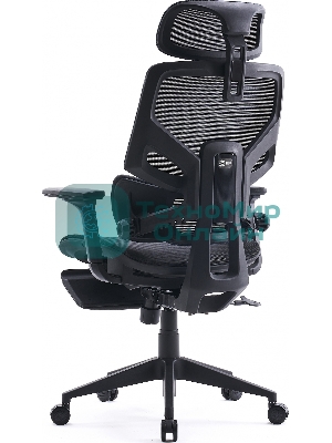 Кресло Cactus CS-CHR-MC01-BLBK синий, сетка, подголовник, подставка для ног