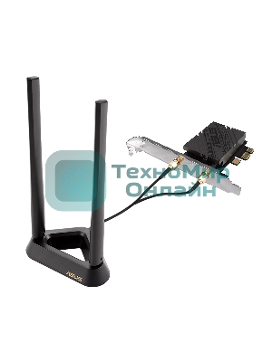 Сетевой адаптер Wi-Fi + Bluetooth Asus PCE-BE92BT BE9400 PCI Express (ант.внеш.несъем.) 2ант.