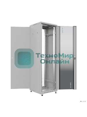 Шкаф серверный NTSS Премиум (NTSS-R22U6060GS) напольный 22U 600x600 мм пер. дв. стекл. металл 900 кг серый IP20 сталь