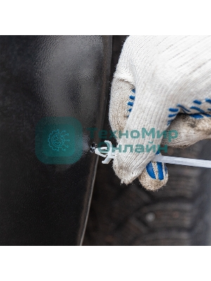 Хомут-стяжкa нейлоновая с крепежным пистоном Rexant 190x4,8 мм, ø3,2 мм, белая, упаковка 100 шт.