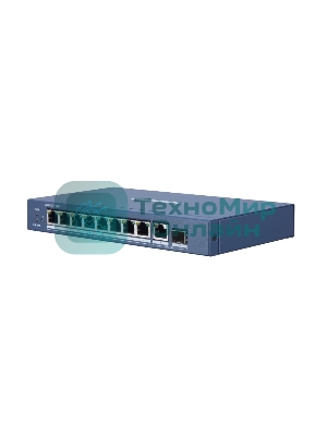 Коммутатор Hikvision DS-3E0510P-E 9G 1SFP 8PoE+ 110W неуправляемый