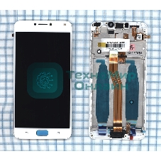 Дисплей для Asus ZenFone 4 Max ZC554KL белый с рамкой