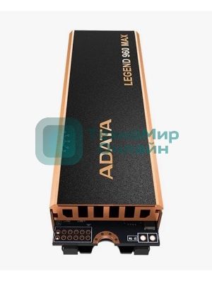 Накопитель SSD ADATA LEGEND 960 MAX, 1Tb, PCIe 4.0 x4, M.2 2280, NVMe, R/W 7400/6000, с радиатором
