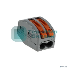 Строительно-монтажная клемма СМК 222-412 с рычагом 2 отверстия 0,08-2,5 мм2 EKF PROxima