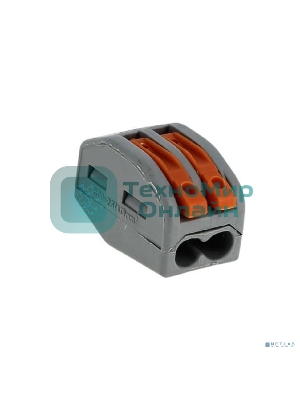 Строительно-монтажная клемма СМК 222-412 с рычагом 2 отверстия 0,08-2,5 мм2 EKF PROxima