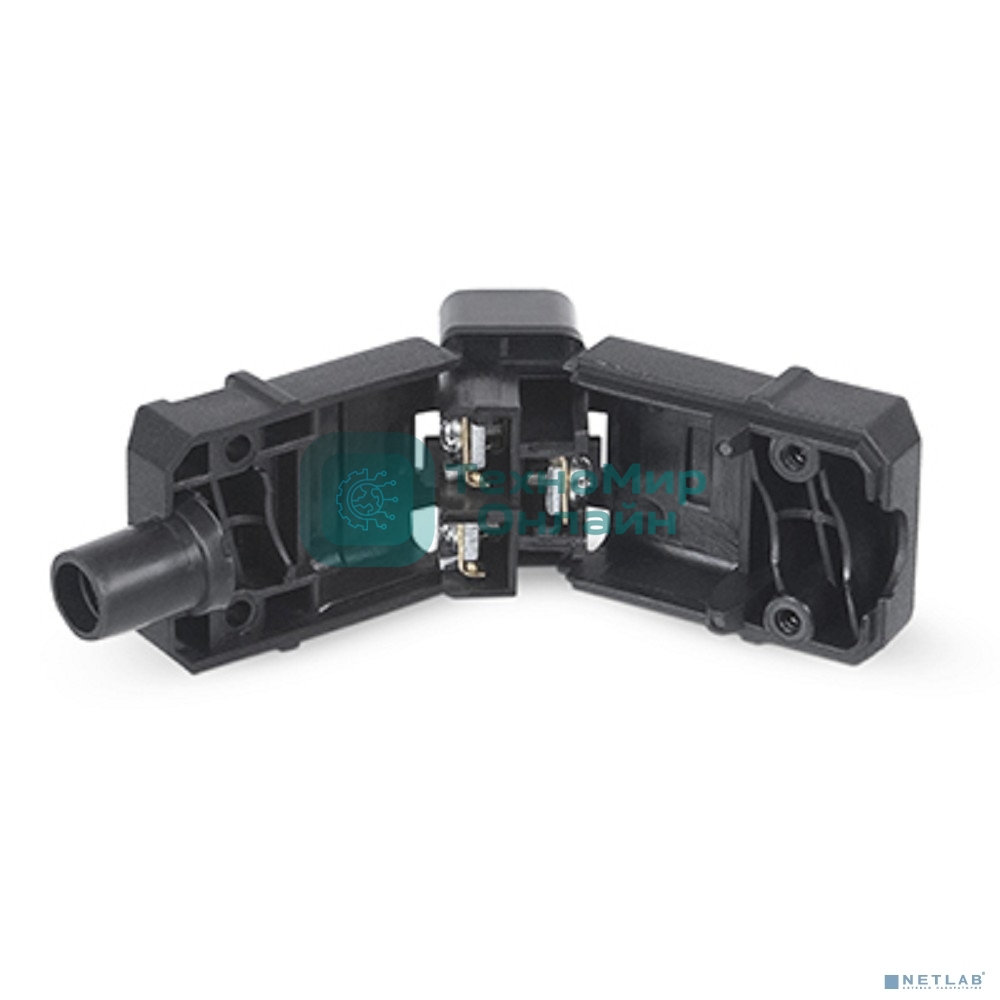 Вилка Cabeus, вилка IEC 320 C19, 16А, для кабеля, : черный