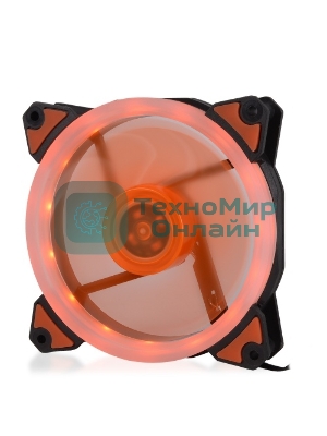 Вентилятор для корпуса Crown CMCF-12025S-1233 черный/оранжевый, 120 мм, 1650 об/мин, 23 дБ, 3 pin