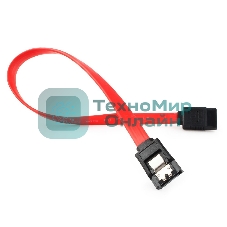 Кабель интерфейсный SATAIII Cablexpert CC-SATAM-DATA-0.3M, 30 см, 7pin/7pin, защелка, пакет