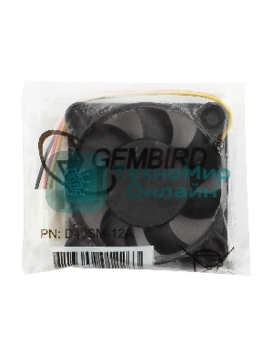 Вентилятор для корпуса Gembird черный, 40 мм, 6000 об/мин, 25 дБ, 3 pin