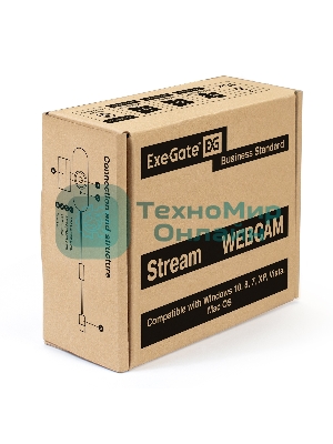 Веб-камера ExeGate Stream C940 2560x1440, 30 кадр/с, USB Type-A, микрофон (шумоподавление), универсальное крепление, штатив в комплекте