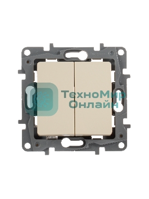 Механизм выключателя 2-кл. СП Etika 10АX безвинт. зажимы сл. кость Legrand 672302