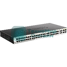 Коммутатор настраиваемый D-Link DGS-1210-52/F3A WebSmart с 48 портами 10/100/1000Base-T и 4 комбо-портами 100/1000Base-T/SFP