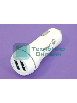 Автомобильное зарядное устройство AMPERIN CCW2USB USB 1 DC 5V/2.1A USB 2 5V/1A белый