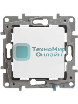 Механизм выключателя 1-кл. СП Etika 10АX с подсветкой/индикацией безвинт. зажимы бел. Legrand 672203