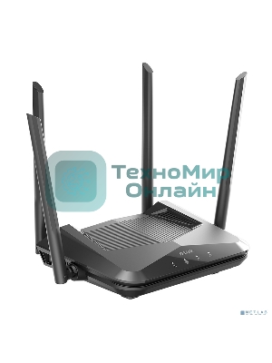 Двухдиапазонный гигабитный Wi-Fi 6 маршрутизатор D-Link DIR-X1530/RU/A1A AX1500 (466526)