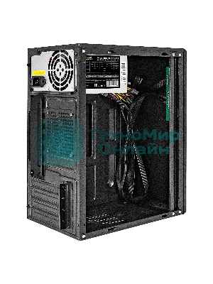 Компьютерный корпус Minitower ExeGate BAA-408U-AAA450 (mATX, БП AAA450 с вент. 8см, 2хUSB/1хUSB 3.0, HD Audio, черный)