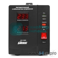 Стабилизатор напряжения Powerman AVS 1500D черный (220В±8% 1500ВА,12А,КПД 98%,циф. индикация вх./вых.)