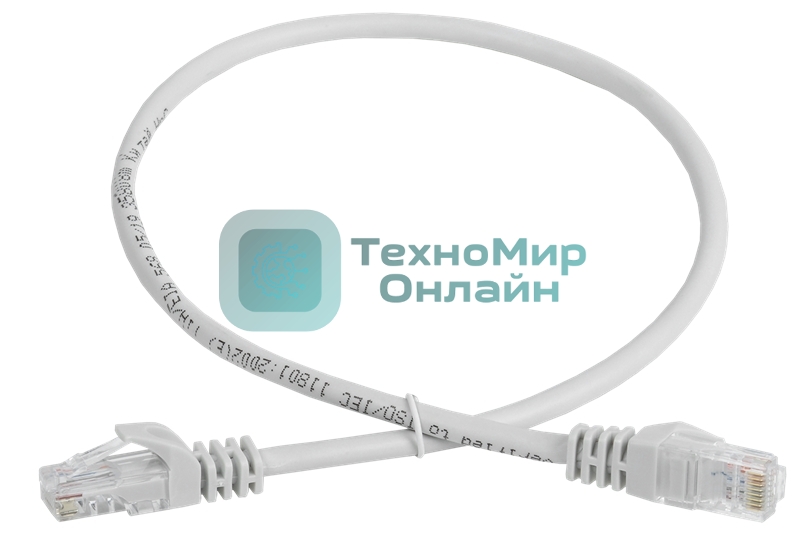 Патч-корд cat.5е UTP 2м сер. GENERICA ITK PC01-C5EU-2M-G