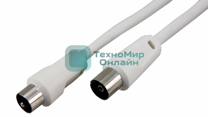 Шнур Rexant ТВ гнездо - ТВ штекер, длина 15 метров, белый