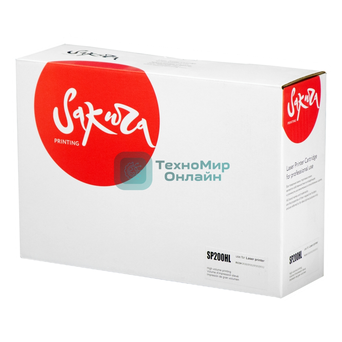 Картридж Sakura SP200HL для Ricoh SP 200N/200S/202SN/203SF/203SFN, черный, 1500 к.