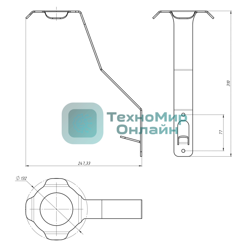 Держатель Rexant для шлемов и экипировки, настенный, черный