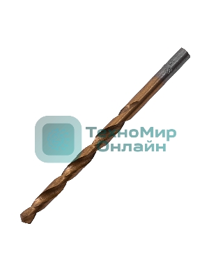 Сверло по металлу Matrix, 5 мм, HSS, нитридтитановое покрытие, цилиндрический хвостовик