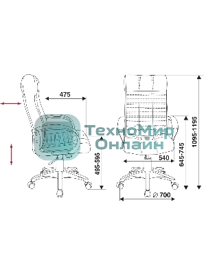 Кресло Бюрократ KB-10/BLACK черный, экокожа