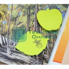 Блок самоклеящийся бумажный Stick`n 21180 70x70 мм, 50 листов, 70 г/м2, неон, зеленый вырубной 