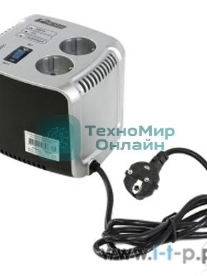 Сетевой фильтр Powerman Стабилизаторы напряжения AVS 500 С Black\Silver (500ВА,5А,КПД 98%,без индикации,настольный)