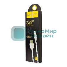 Кабель USB 2.0 hoco X1, AM/Lightning, белый, 2м
