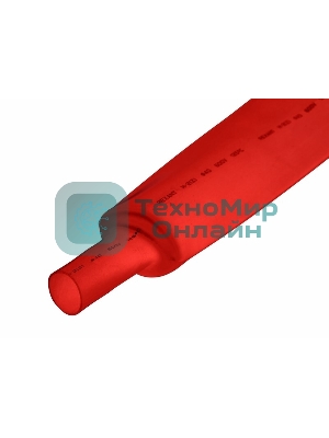 Трубка термоусадочная Rexant 40.0/20.0 1м красн.
