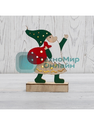 Деревянная фигурка Neon-night с подсветкой 