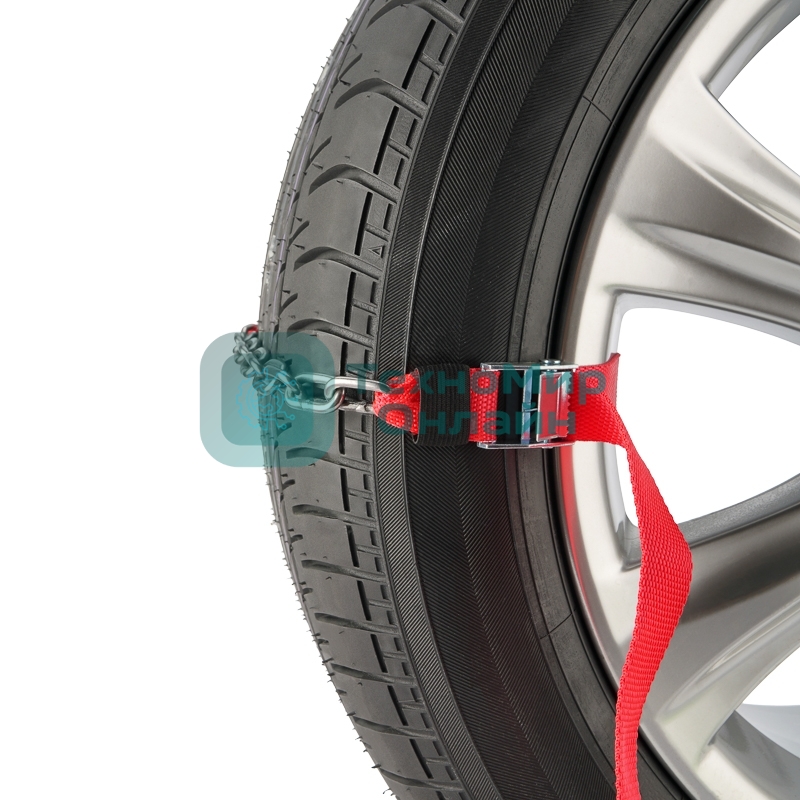 Цепи (браслеты) противоскольжения Rexant для легковых автомобилей, однорядные, к-т 4 шт.