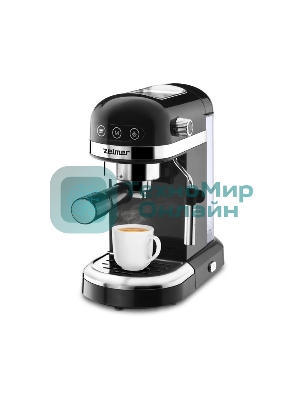 Кофеварка рожковая Zelmer EXPRESSO ZCM7295 черный, исп. кофе - молотый/чалды, 1.4 л, 1350 Вт, 20 бар