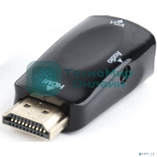 Адаптер Filum HDMI - VGA, 0.15 м., разъемы: HDMI A male-VGA female-mini jack female, пакет. (FL-A-HM-VGAF-mjack-1)