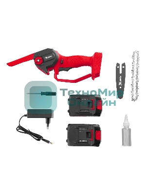 Цепная мини-пила аккумуляторная MTX MCS-100, шина 100 мм, Li-Ion, 20 В