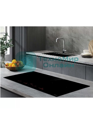 Индукционная варочная панель Elica, 87см, две Bridge zone, сенсорное управление, 9 уровней мощности, Booster, индикатор остаточного тепла, распознование посуды, пауза, подогрев, таймер, черный