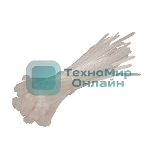 Стяжка нейлоновая Exegate EX253846RUS неоткрывающаяся CV-100W, 100 мм, упак. 100 шт белая