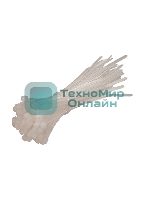 Стяжка нейлоновая Exegate EX253846RUS неоткрывающаяся CV-100W, 100 мм, упак. 100 шт белая