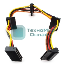 Кабель Cablexpert Кабеля питания SATA, 4x15pin(M)/15pin(F), 40 см (CC-SATAMF-03)