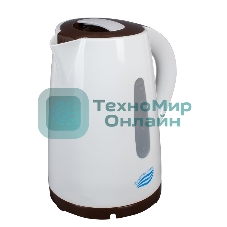 Чайник электрический Великие Реки Томь-1 бел/коричневый