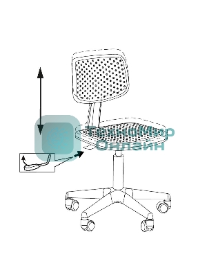 Кресло детское Бюрократ CH 200 белый пластик крестов. пластик
