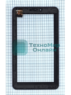 Сенсорное стекло (тачскрин) для Irbis TZ49 Hit, черное с рамкой