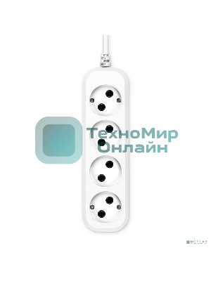 Сетевой удлинитель Buro BU-PSL4.3/W 3 м (4 розетки) белый (пакет ПЭ)
